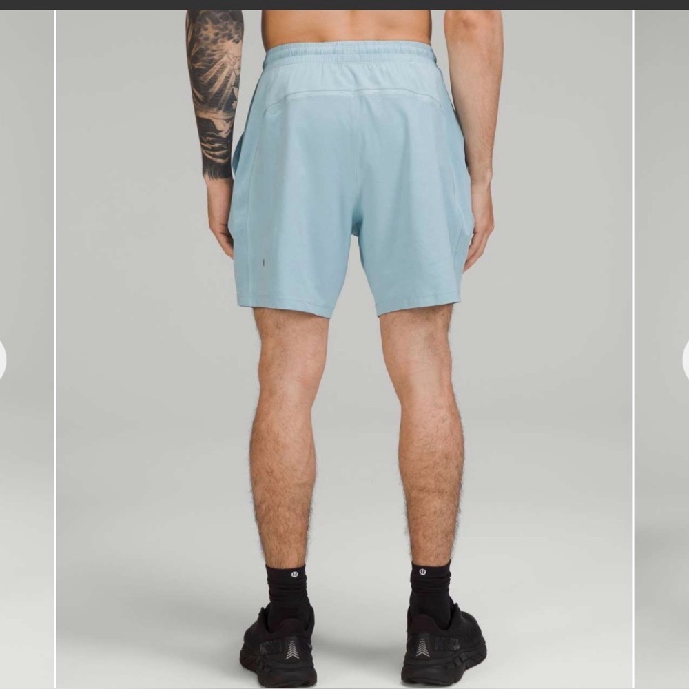 Lululemon Pace Breaker Linerless Short 7" Cyan Blue Training Athletic Gorpcore - Picture 3 of 11